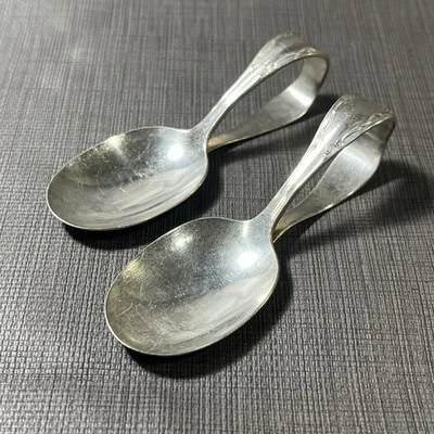 2 Vintage Infant Baby Spoons - Community Flatware - Engraved - Image 1 of 4