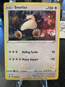 Pokemon TCG - Snorlax 140/202 Promo - Sword & Shield Base Set - Rare Holo - MINT - Picture 1 of 2