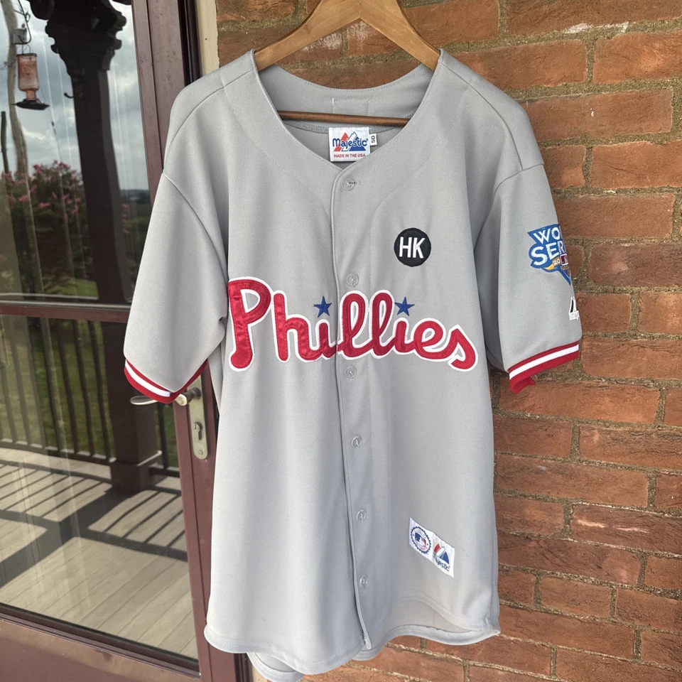 Camiseta de visitante Philadelphia Phillies #26 Chase Utley con parche 09 WS talla 50 Foto 1 de 4