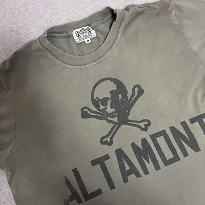 Camiseta Y2K Juicy Couture Hombres Altamont Estampado Calavera Verde Grunge Punk Rock  Foto 1 de 4