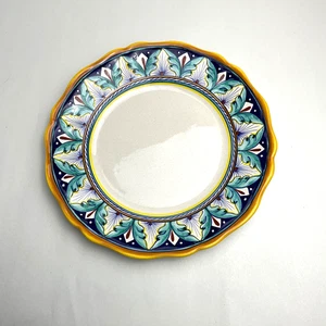 "Hermosa placa de cerámica vintage dip a mano hecha en italia aprox 10""" - Imagen 1 de 3