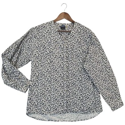 ExOfficio V Neck Womens Size 10/12 White Floral Button Up Heavy Outdoor Wear Top - Image 1 of 4