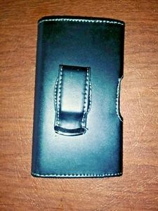 Universal Leather Belt Pouch case holder for mobile Phone Belt Clip snap close - Picture 1 of 4