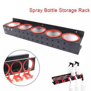 5-Hole Salon Spray Bottle Storage Rack Holder Wall Rail Detailing Organizer - Picture 1 of 10