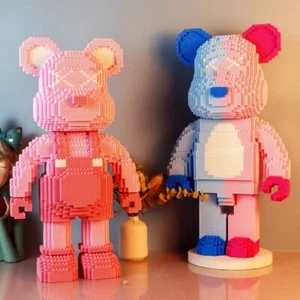 Zum Selbermachen Kinder Spielzeug Cartoon Mini Liebe gewalttätiger Bär Brick Modell mit Licht Gebäude - Bild 1 von 18