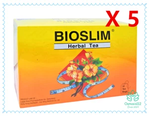 New!!! Bioslim Tea - Bio Slim Herbal Tea Bags For Weight Loss 30's X 5 - Picture 1 of 5