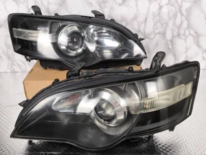 JDM Subaru LEGACY LIBERTY BPE BP5 BL5 STI BLACK HID 03-05 Head Light Headlights - Picture 1 of 14