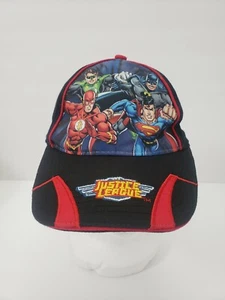DC Comics Justice League Black Hat Multi-Color Print Embroidered Boys One Size - Picture 1 of 12