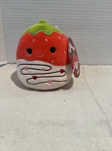 Squishmallows 5” ESCARLATA Blanco Chocolate Cubierto Fresa NUEVO 2023 San Valentín - Imagen 1 de 4