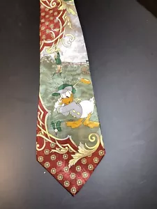 Disney Mickey Mouse Tie Collectable Mens Novelty Donald Duck Sports Golf - Picture 1 of 5