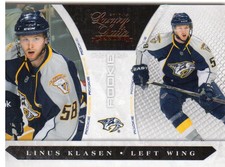 2010-11 Luxury Suite Predators Hockey Card #199 Linus Klasen  Rookie /899