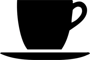 Coffee Symbol 1 Color Window Wall Vinyl Decal Sticker Printed - Picture 1 of 5