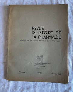 ANCIENNE REVUE HISTOIRE DE LA PHARMACIE N°122 1948 SOCIETE HISTOIRE PHARMACIE - Photo 1/4