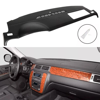 Dash Cover Cap Black For 2007-2014 Avalanche Suburban Tahoe Yukon Panel Pad - Image 1 of 4