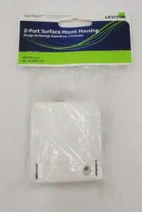 Leviton - Carcasa de montaje en superficie Quickport 2 puertos blanca 41089-2W - nueva - Imagen 1 de 3