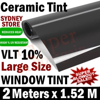 2Meter x 1.52Meter Nano Ceramic 10% VLT Car Window Tint Home Window Tinting Film - image 1 of 4