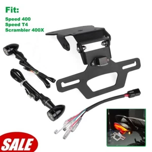For Scrambler 400X Speed 400 Rear Tail Tidy License Plate Holder w/ Turn Signals - Picture 1 of 24