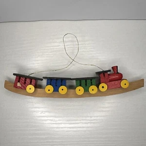 Vintage Miniatur Holzeisenbahn Christbaumschmuck - Bild 1 von 7