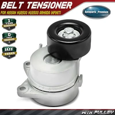 Belt Tensioner with Pulley for Nissan NV2500 NV3500 Armada INFINITI QX56 QX80 - Image 1 of 4