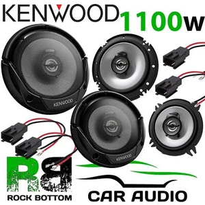 KENWOOD PEUGEOT 206 2 Way 1100 Watts Car Front & Rear Door Speakers & Connectors - Picture 1 of 3