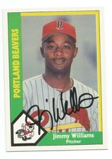 Minnesota Twins JIMMY WILLIAMS autographed 1990 CMC - Portland Beavers