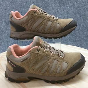 Hi Tec Shoes Womens 10 Alto Outdoor Walking Sneakers Brown Peach Leather Lace Up - Picture 1 of 20