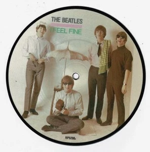 THE BEATLES I Feel Fine Vinyl Record Single 7 Inch Parlophone 1984 Picture Disc - Picture 1 of 2