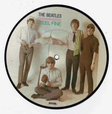 THE BEATLES I Feel Fine Vinyl Record Single 7 Inch Parlophone 1984 Picture Disc - Image 1 of 2