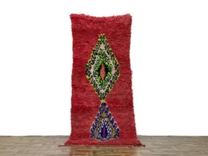 Moroccan Runner Rug,Vintage Bedroom Rug,Soft Wool Entryway Kilim Runner,3x8 ft - Picture 1 of 13