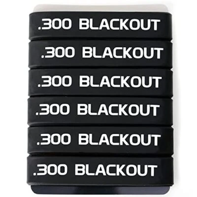 AOLAMEGS .300 BLACKOUT Magazine Marking Bands Advanced Marking Rubber Anti-slip 6 Pack