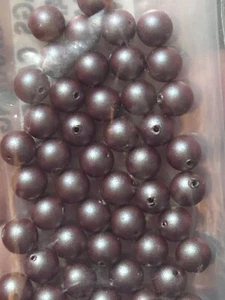 SWAROVSKI ROUND DRILLED IRIDESCENT RED PEARLS 5810 6MM, 48PK Jewellery Maker - Picture 1 of 2