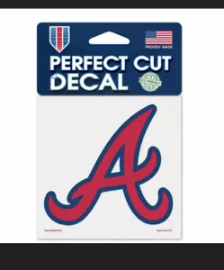 Atlanta Braves MLB Baseball 4" x 4" Full Color Logo 4x4 Die Cut Decal - Picture 1 of 1
