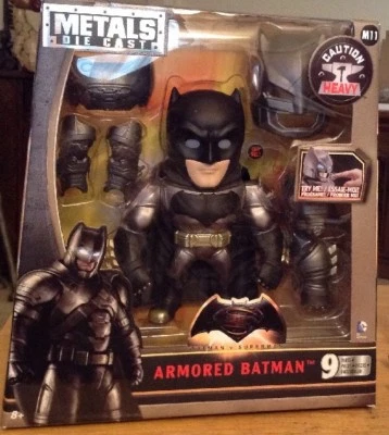 Jada Armored Batman Metals Die Cast Batman V Superman Glowing Eyes DC Comics - Image 1 of 4