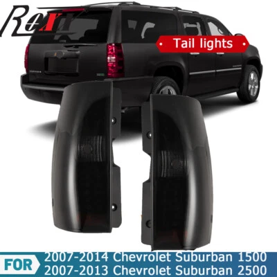 Black Smoke Tail Lights for 2007-2014 Chevrolet Suburban 1500 Rear Driving Lamps - Image 1 of 4