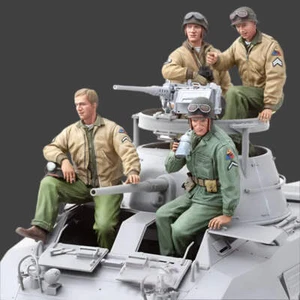 Kit modelo resina 1/16 4 piezas tripulación tanque ejército EE. UU. SEGUNDA GUERRA MUNDIAL (sin tanque) sin pintar - Imagen 1 de 2