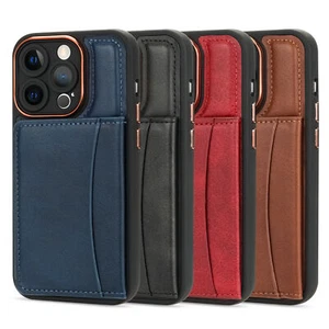 For iPhone 16 15 14 13 12 11 Magnetic Card Holder Wallet Case MagSafe Charging - Picture 1 of 26