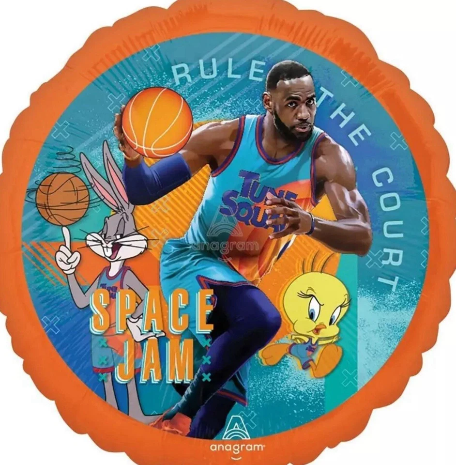 Space Jam 2 Lámina Mylar Globo Looney Tunes Cumpleaños Fiesta Decoración 18" Redondo Foto 1 de 1