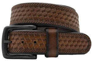 JOHN DEERE TRENSE KORBGEWEBE GEPRÄGTER LEDERGÜRTEL - BRAUN - 457600-200 - Bild 1 von 3