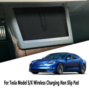Center Console Non-Slip Wireless Charging Mat Pad For Tesla Model S/X 2021-2024 - Bild 1 von 8