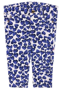 Juicy Couture Baby Girl Toddler Skinny Jeans Pants White Purple Hearts 6-12M NWT - Picture 1 of 3