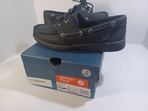 Sperry STS89348 Womens Sneakers Bluefish Black US Size 7M Leather Memory Foam - Picture 1 of 10