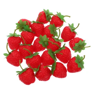 20 Pcs Simulated Strawberry Decoration Party Decorations Plastic Fruit - Picture 1 of 12
