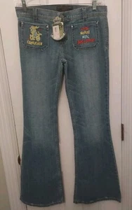 Juicy Couture Capricorn Zodiac Low Rise Flare Skinny Jeans Medium Wash 31 (NWT) - Picture 1 of 10