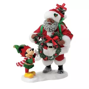 Dept 56 Possible Dreams Disney EVERGREEN FRIENDSHIP AA SANTA WITH MICKEY 6013931 - Picture 1 of 1