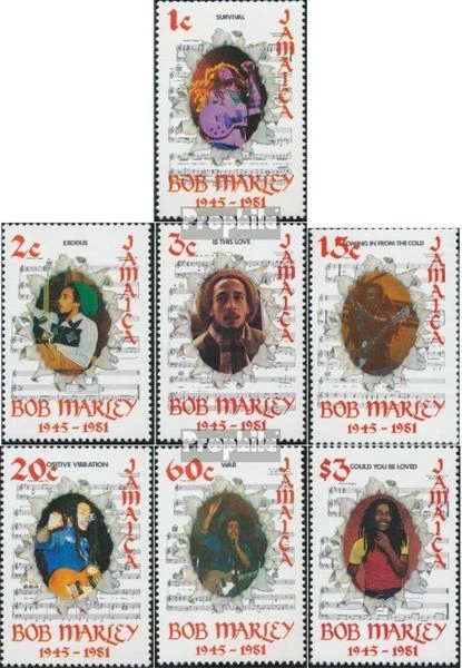 Stamps jamaica 1981 Mi 516-522 mint MNH 1981 Bob Marley - Image 1 of 1