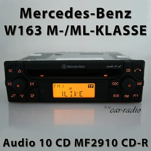 Autoradio originale Mercedes W163 Radio Audio 10 CD MF2910 CD-R CLASSE M RDS - Foto 1 di 11
