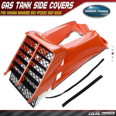 Plastic Gas Tank Side Covers with Grill for Yamaha Banshee 350 1987-2006 Orange - Image 1 of 4