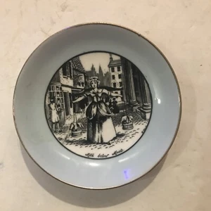 ADDERLEY BONE CHINA Vintg 3" PLATE- London Cries Series Lawley England Milk Maid - Picture 1 of 3