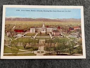 Civic Center, Denver Colorado Vintage Postcard - Picture 1 of 2