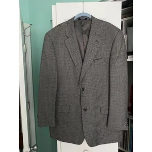 Ralph Lauren 44L Dark Brown Herringbone Wool Plaid Sport Coat - Picture 1 of 5